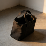 Black Wide Mouth Canvas Garden Bag Close Top
