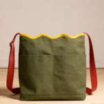 Colourblock Cotton Canvas Garden Bag EVA Lined