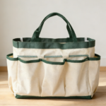 Portable Heavy-Duty Canvas Garden Bag 8 Pockets