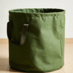 Olive Green Collapsible Heavy-Duty Canvas Garden Bag