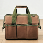 Heavy-Duty Waxed Canvas Garden Bag 6 Pockets