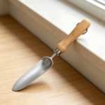 Long Narrow Stainless Seed Shovel Wood Handle