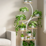 8-Tier Corner Plant Stand with Grow Light
