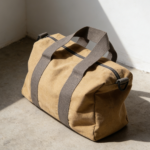 Khaki Canvas Garden Bag with Zipper