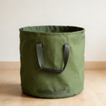 Green Collapsible Canvas Garden Bag Yard Waste