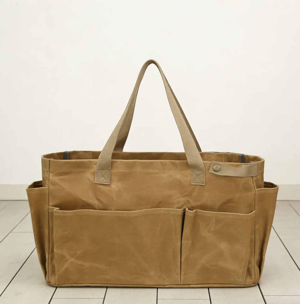 8 Heavy-Duty Waxed Canvas Garden Bag Multi Pockets - Image 1
